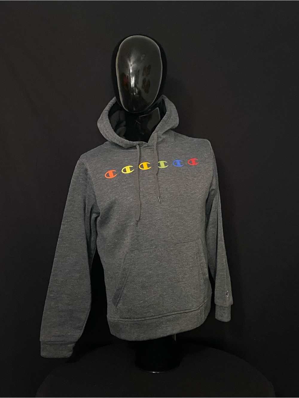 Champion Gray Hoodie with C Logos